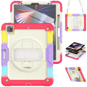 Étui de protection robuste en silicone pour tablette pour <span class=keywords><strong>PAD</strong></span> <span class=keywords><strong>pro</strong></span> 12.9 <span class=keywords><strong>2018</strong></span> 2020 2021 2022 PC coque antichoc avec fente pour bandoulière - Product Image 3