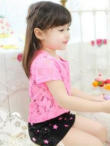 Vêtements pour enfants en gros, dernière collection d'été, robe décontractée à manches courtes avec imprimé étoiles pour filles, en provenance de Chine - Product Image 4