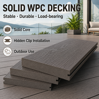 Planche de sol extérieure en WPC solide, imperméable et résistante aux UV, pour cour, jardin, véranda