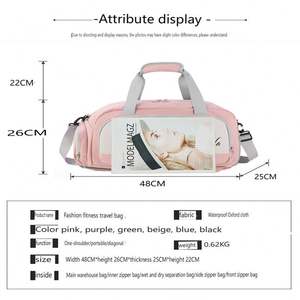 Wholesale Gym <b>Bag</b> <b>for</b> <b>Men</b> and Women Sports Duffle <b>Bag</b> <b>Travel</b> Backpack Weekender Overnight <b>Bag</b> with Shoes Compartment Black - Product Image 2