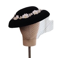 Ensemble Chapeau Fascinator et Gants Élégants pour Femme, Style Gatsby Britannique, Kentucky, pour Mariage, Tea Party, Robe de Mariée, ou Événements Formels