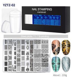 แผ่นปั๊มลายเล็บ TAMAX อะคริลิค สแตนเลส 12 แบบ ลายใบไม้ ลายดอกไม้ สำหรับตกแต่งเล็บ - Product Image 4