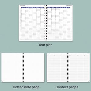 Custom School Hardcover Leather A5 Thread Sewing Bound Homeschool Notepad <b>Gift</b> Customizable 80 GSM - Product Image 4