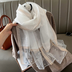 Venta al por mayor señoras <span class=keywords><strong>cabeza</strong></span> bufanda de seda chal femenino fino Sammer señora <span class=keywords><strong>playa</strong></span> bufandas - Product Image 4