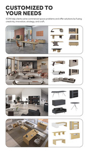 Table de direction en bois MFC de 2,4 m, espace de travail exécutif pour PDG pour <span class=keywords><strong>projet</strong></span> commercial - Product Image 5