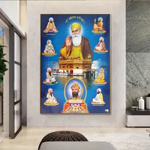 Huamiao Haute Qualité Sikh Temple Avec Sikh Guru Cristal Porcelaine Peinture Et Mur Art Décor À La Maison