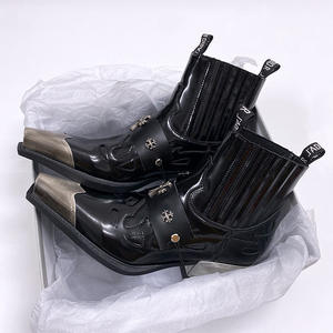 Bottes de moto à talon épais pour hommes et femmes, personnalisées, à la mode, grandes tailles, pour tenue habillée ou décontractée, vente en gros - Product Image 2