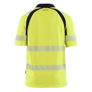 BLAKLADER - 359510133389XXL Polo Hi-Vis con protección UV Hi-vis Amarillo/Azul Marino-EAN 7330509926673 ROPA DE TRABAJO DE LA HI-VIS - Product Image 2