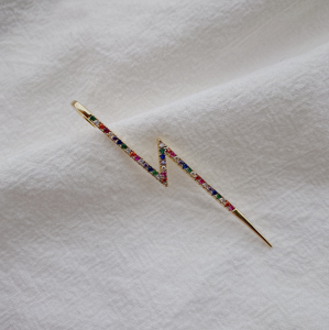 Boucles d'oreilles à crochets 5 Styles, Simple, foudre, chenilles, cadeaux pour filles, bijoux, 50 pièces - Product Image 2