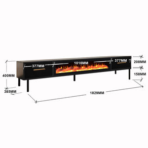 <span class=keywords><strong>Chimenea</strong></span> eléctrica doméstica <span class=keywords><strong>decorativa</strong></span> de lujo moderna sin calor de 40 ''con soporte de TV de 72'' - Product Image 6