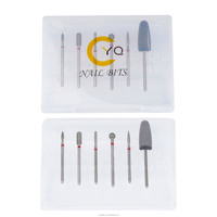 Ensemble de 6 fraises à ongles en diamant personnalisées, support pour manucure russe, ensemble de fraises à ongles électriques, fraises pour nettoyer les cuticules pour salon