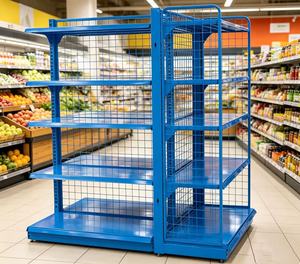 Estantería Góndola Perforada de Doble Cara para Supermercado, de Uso Ligero, 5 Niveles, con Recubrimiento de Polvo Epoxi, Multifuncional y Duradera de Acero - Product Image 4