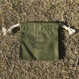 Promotional Custom Logo Printed <b>Drawstring</b> Canvas Bag Gift Jewelry Packaging Organic Cotton Canvas <b>Pouch</b> - Product Image 3