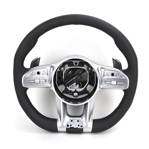 <span class=keywords><strong>Volant</strong></span> de direction en cuir pleine fleur pour Mercedes Benz W205 W222 W212 <span class=keywords><strong>ML</strong></span> <span class=keywords><strong>W163</strong></span> W164 GLB X247 GLS X166 GLS63 AMG - Product Image 1