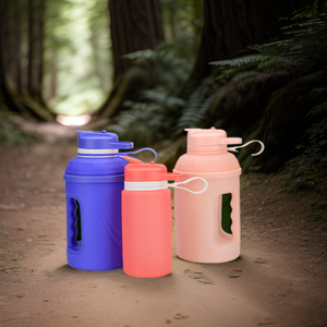 Bouteille d'eau en silicone écologique pour sport en plein air, très vendue, 1000ml/2000ml/2200ml, compatible lave-vaisselle et résistante à l'ébullition - Product Image 3