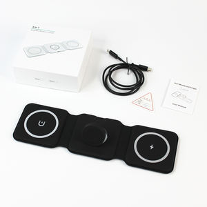 2024 뜨거운 판매 3-in-1 15W 접이식 마그네틱 무선 충전기 이어폰 스마트 워치 10W 출력 전원 아이폰 - Product Image 2