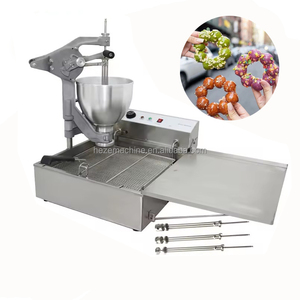 Máquina semiautomática para hacer donas con 3 moldes, cortadora <span class=keywords><strong>de</strong></span> mini donas tipo Puff Puff, para donas <span class=keywords><strong>Dunkin</strong></span> Mochi Pon <span class=keywords><strong>De</strong></span> Ring y freidora a gas - Product Image 2