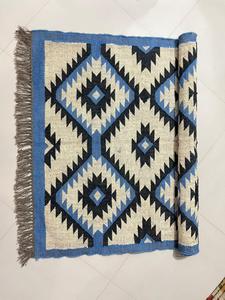 Prix chaud laine Jute Kilim tapis avec brodé géométrique Floral Design tapis tapis pour la maison hôtel vie et voitures Hot Sellrug - Product Image 5