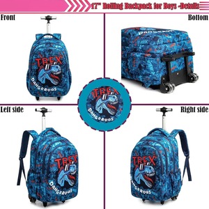 <span class=keywords><strong>Cartable</strong></span> Sacs d'école pour enfants Sac <span class=keywords><strong>à</strong></span> dos <span class=keywords><strong>à</strong></span> roulettes pour garçons Fille Voyage Sac <span class=keywords><strong>à</strong></span> dos roulant École Trolley Sac Ensemble avec boîte <span class=keywords><strong>à</strong></span> lunch - Product Image 5