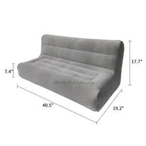 Gevlokte Lucht Kinderen Sofa Luie Tas Pvc Kid Stoelen Woonkamer Kids Dubbele Bank Ligstoel Opblaasbare Bank