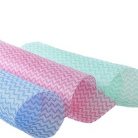 Chiffons de nettoyage à sec non tissés écologiques 20x40cm 40 pièces motif ondulé torchon de cuisine sanitaire et rouleau de torchon pour tables