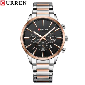 New Brand Original CURREN 8435 Men's Fashion Sports Chronograph Watches with Casual Business with Stainless Steel Watch Gift