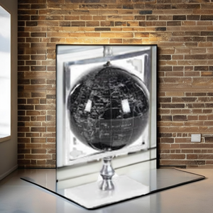 Globo decorativo de mesa de oficina de Metal personalizado hecho a mano de aluminio indio con Base de aluminio exportación calidad decoración del hogar al por mayor - Product Image 1