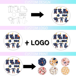 Pijamas de Bambú con Cierre Kerui 2026 RTS, Conjunto de Pijamas Familiares a Juego de 2 Piezas con Estampado Personalizado de Fábrica, Conjunto de Ropa de Dormir para Bebés - Product Image 2