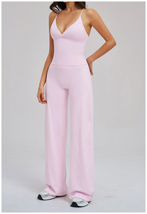 Ensemble de sport respirant uni pour femme, 6 pièces, avec pantalon large et dos élégant, idéal pour les loisirs, l'extérieur, l'équitation, la course et le yoga - Product Image 5