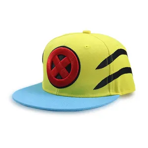 OEM personalizado 3D bordado de ala plana sombreros deportivos Gorras a granel película Promo lavable 6 paneles Snapback Cap