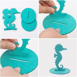 24 pièces de décoration de fête sirène en feutre DIY, centre de table <span class=keywords><strong>sous</strong></span>-marin, décorations pour fête sur le thème de <span class=keywords><strong>l</strong></span>'océan - Product Image 5