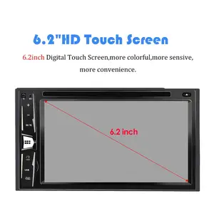 Hengmao 6.2inch HD Touch Screen Car play 2 din In Dash Auto Radio Car DVD CD Multimedia Player