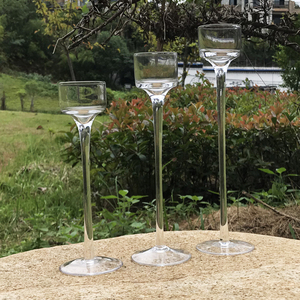 Portavelas flotante transparente, soporte de vidrio para velas largas, venta al por mayor - Product Image 4