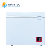 Congélateur coffre électrique 68L à porte unique, alimenté par énergie solaire et batterie, AC/DC 12V 24V, OEM pour voiture, camping-car, hôtel