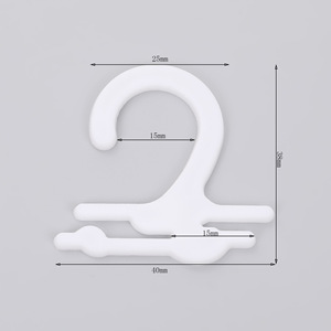 Großhandel PP Kunststoff Socken haken geformt klar/schwarz Display Kleiderbügel für Kleidungs stück Verpackung und Einzelhandel Lagerung - Product Image 1