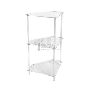 ชั้นวางของอะคริลิกเข้ามุม3ชั้นแบบใสสำหรับห้องนั่งเล่นห้องนอนห้องน้ำที่จัดเก็บของตกแต่งบ้านแบบประหยัดพื้นที่ - Product Image 3