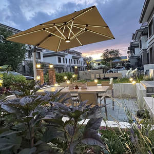 Paraguas voladizo de alta resistencia de lujo, paraguas Roma de <span class=keywords><strong>10</strong></span> pies con luz Solar, sombrilla para <span class=keywords><strong>Patio</strong></span>, jardín, playa, paraguas impermeable para exteriores - Product Image 2