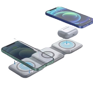 Station de charge sans fil 3 en 1, chargeur magnétique pliable, chargeur rapide de voyage pour plusieurs appareils - Product Image 3