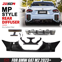 Diffuseur arrière ZESON en fibre de carbone sèche style MP avec cadre en acier inoxydable pour BMW M2 G87 Competition XDrive Coupé 2023+