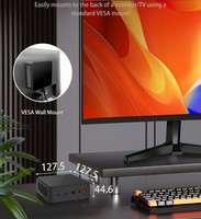 Mini PC de bureau LIMYEE avec processeur Intel N150, DDR4, double LAN, 4 ports USB, 16 Go de RAM DDR4, 8 Go de RAM, 128 Go de SSD, Windows 10/11, systèmes Barebone, mini ordinateur