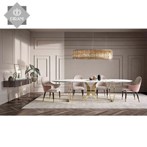 Ensemble table à manger moderne en marbre 4-6 chaises personnalisées mobilier de maison en provenance de Chine directement de l'usine - Product Image 1