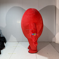 Valentijnsdag Rood Hart Opblaasbaar Mascottekostuum Volwassenen Cartoon Wandelend Hart Mascot Outfit Op Maat Pluche Karakterkostuum