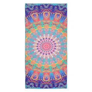 Mandala 30 in x 60 in Quick Dry Sand Free Big Beach Towel Super Absorbent Camping Travel Towel Gifts for Women Men Girls Boys