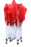Tente de réception pliable 3x3 4x4 robuste et personnalisable toutes saisons pour mariages en extérieur, chapiteau de foire commerciale avec structure en fer et toile Oxford