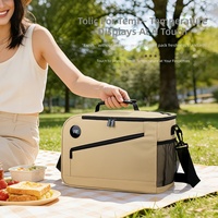 Sac isotherme intelligent à affichage numérique de la température, grande capacité, portable, pour le déjeuner d'été, sac de rangement pour aliments