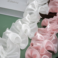 Dentelle en satin épaisse de 10 cm de large, style pastoral, dentelle à volants pour la décoration artisanale DIY, la décoration de la maison et la décoration de vêtements