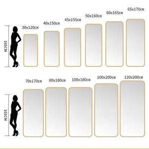 Moderne Home Ins Stijl Full-Length Glazen Make-Up Wandspiegel Stijlvolle Stereo-Aansluiting Voor Slaapkamer En Slaapzaal - Product Image 5