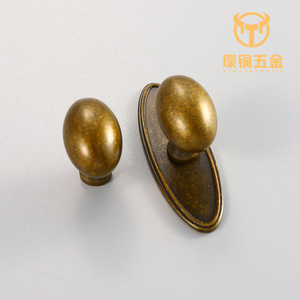 Oval <b>Brass</b> Drawer Handle Half Dumpling Shape Minimalist Cabinet <b>Door</b> <b>Knob</b> Antirust Modular Installation - Product Image 3