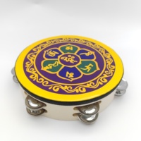 High Quality 4 6 8 9 10 Inch Turkish Tambourine Small Vintage Wooden Handmade Double Layer with Sheepskin for Sale