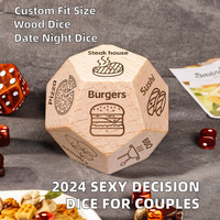 Couples jeux Sexy décision dés polyédrique jeu en bois accessoire pour graver dés Couples Date nuit dés histoire cubes